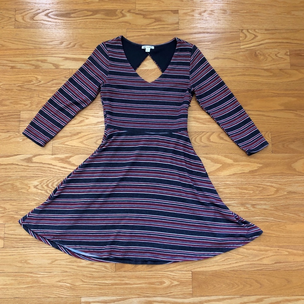 Striped miami skater dress